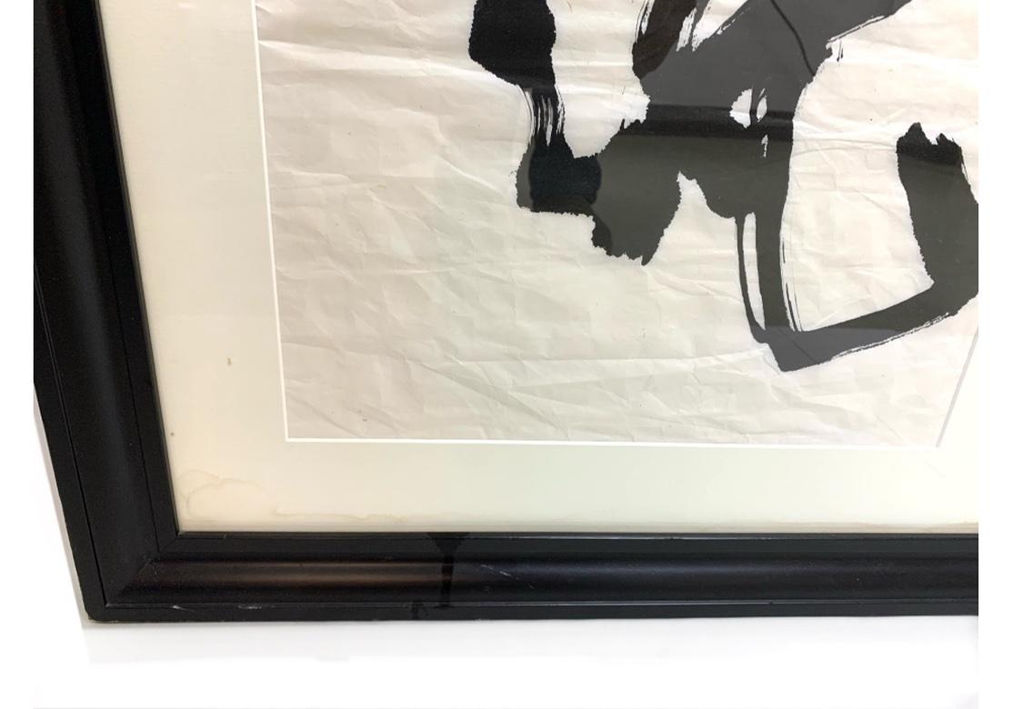 Pair of Chinese Calligraphy Scrolls in Mark Humphrey Gallery Frames For Sale 5