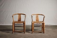 Pair of Chinese Cantone Horse Shoe Chair