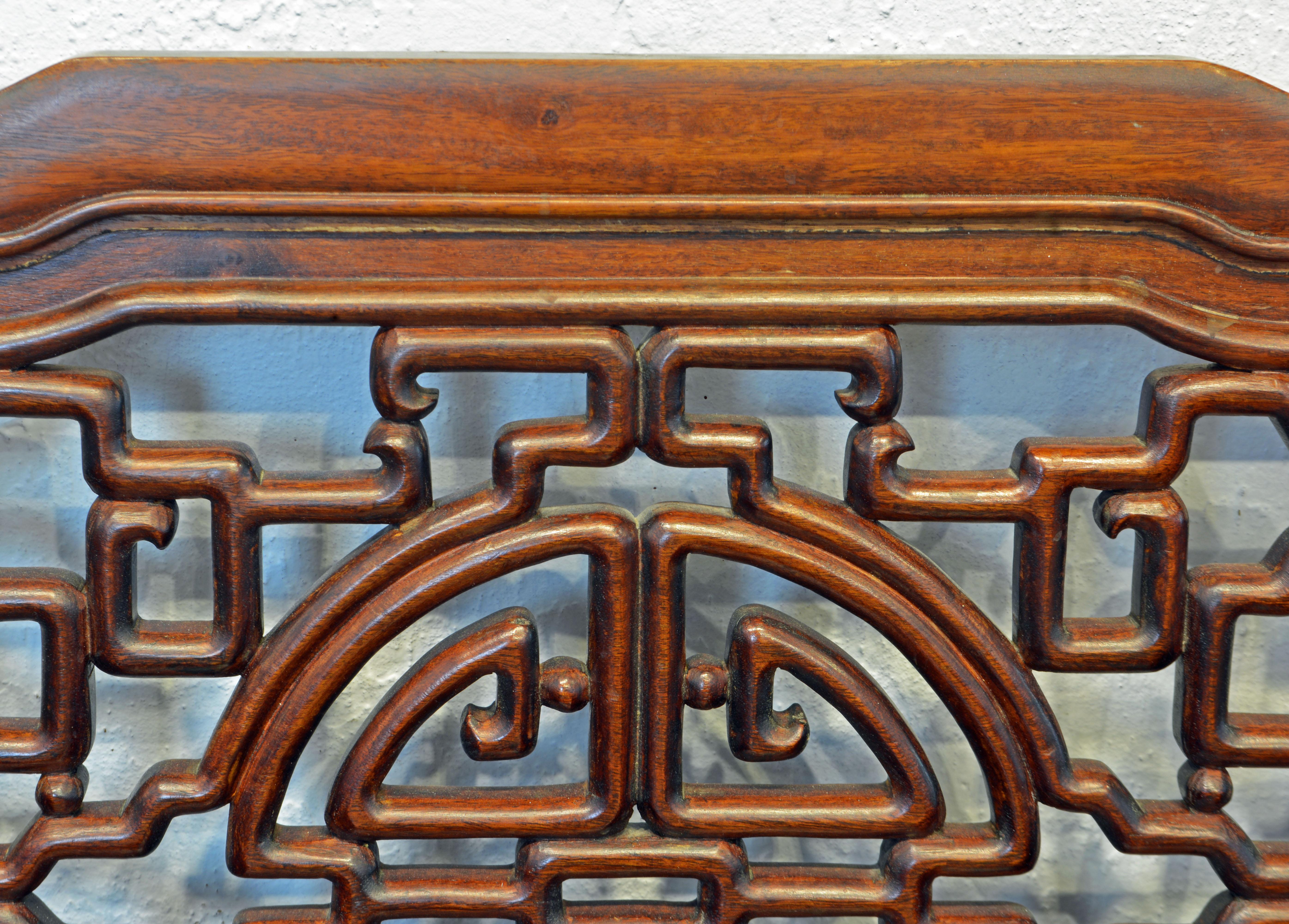 Pair of Chinese Carved Mahogany Ming Style Low Club or Lounge Chairs, circa 1940 3