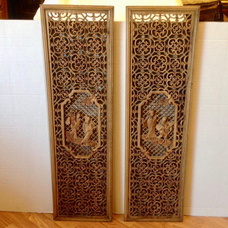 Pair of Chinese Carved Wall Panels at 1stDibs chinese wall panels