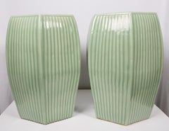 Pair of Chinese Celadon Garden Seats