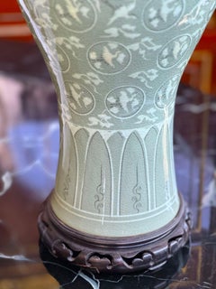 Pair of Chinese Celadon Lamps