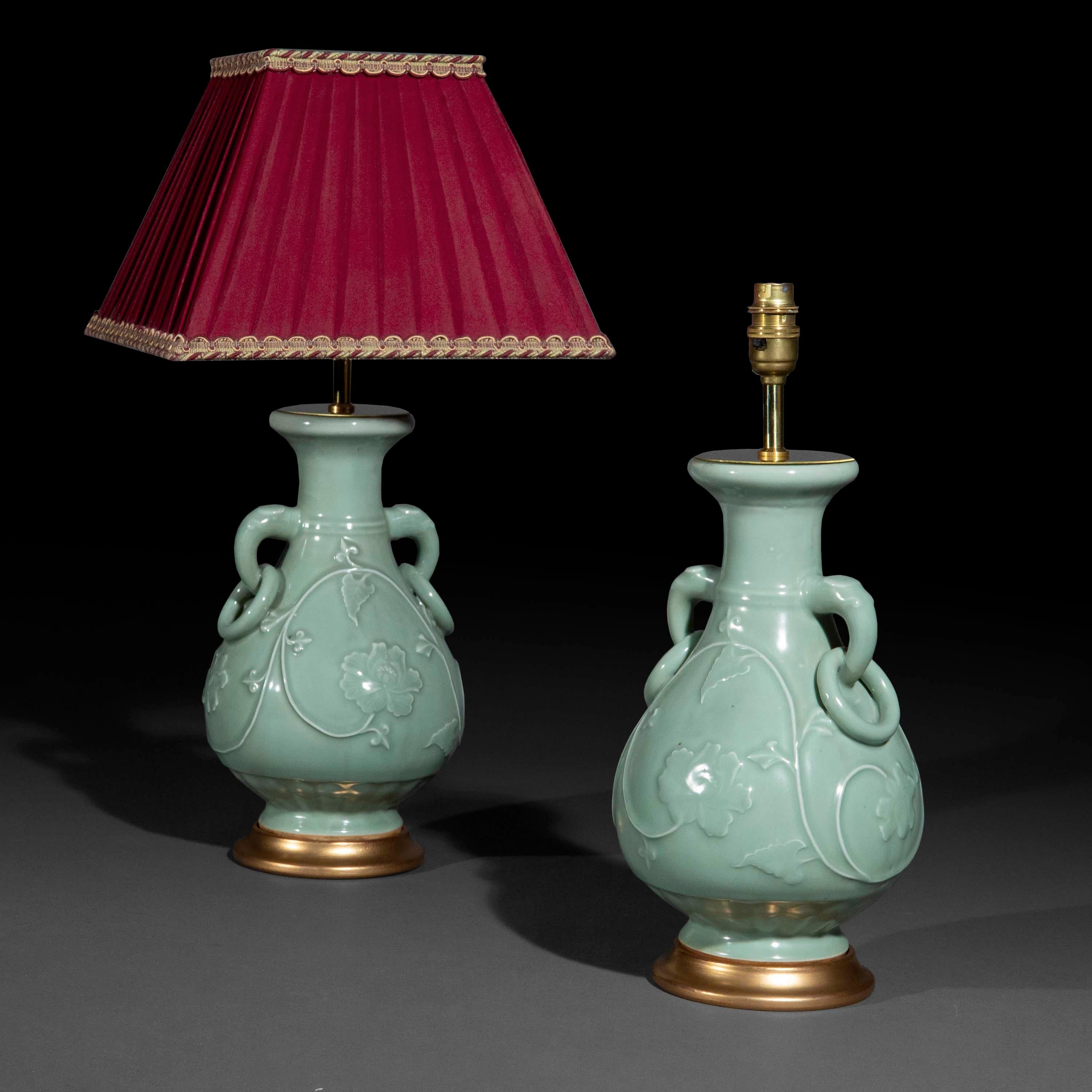 celadon table lamps