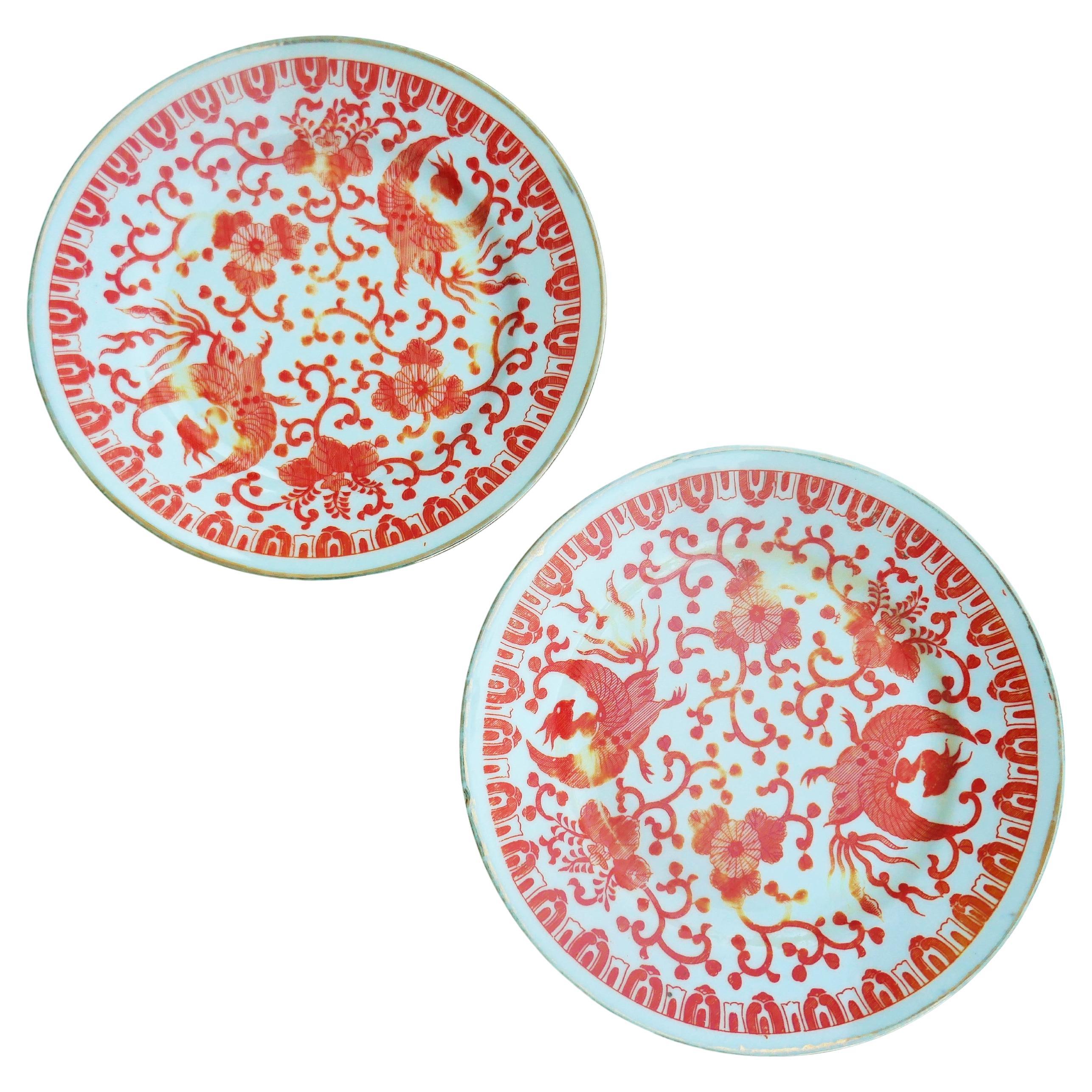 Ein Paar chinesische Keramikteller? - Famille Verte - Swatow - Qing