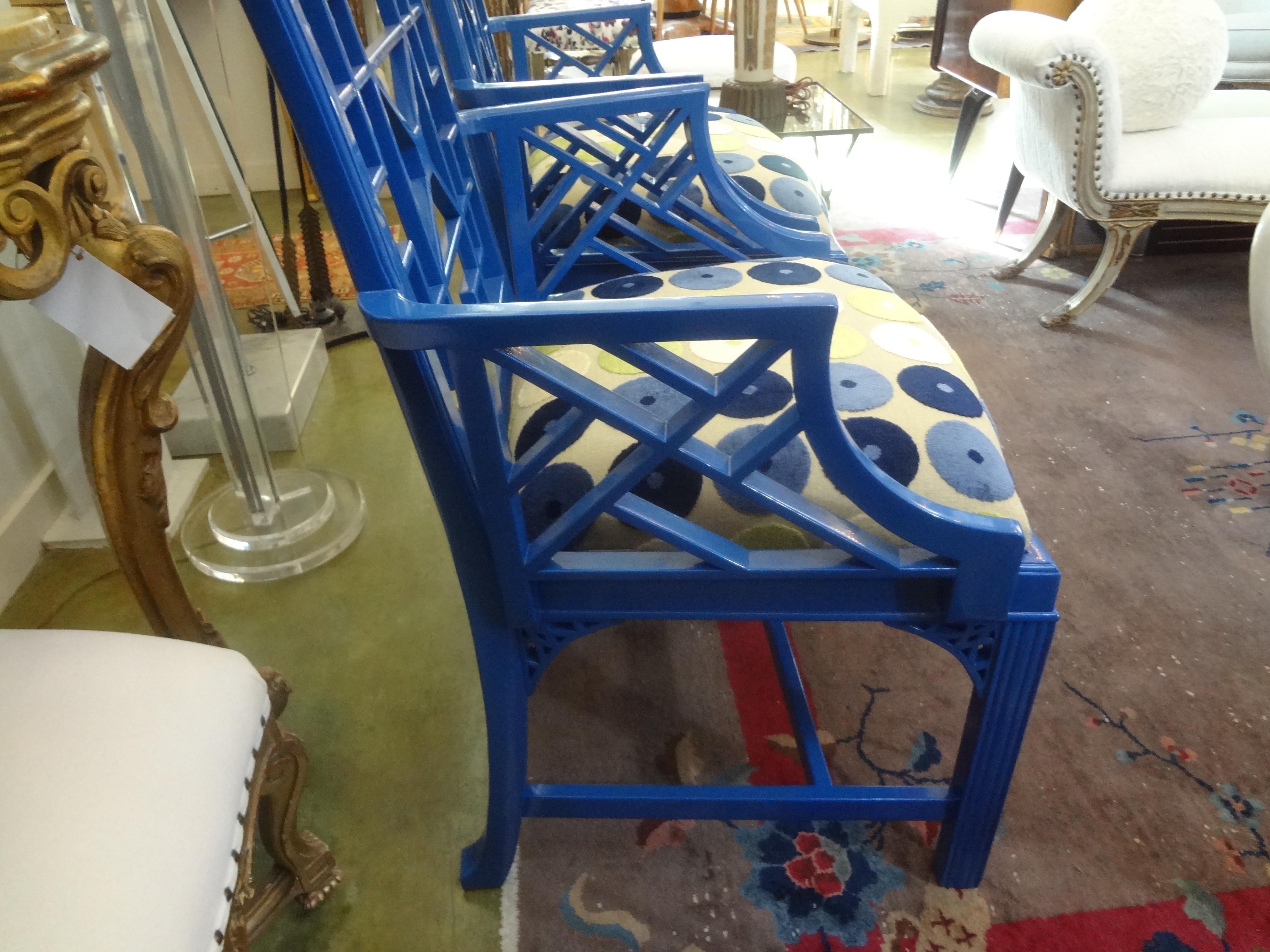 Paire de chaises chinoises de style Chippendale Bon état - En vente à Houston, TX