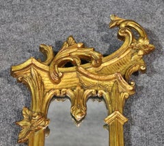 Pair of Chinese Chippendale Style Mirrors Shelves