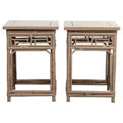Pair of Chinese Chippendale Style Side Tables