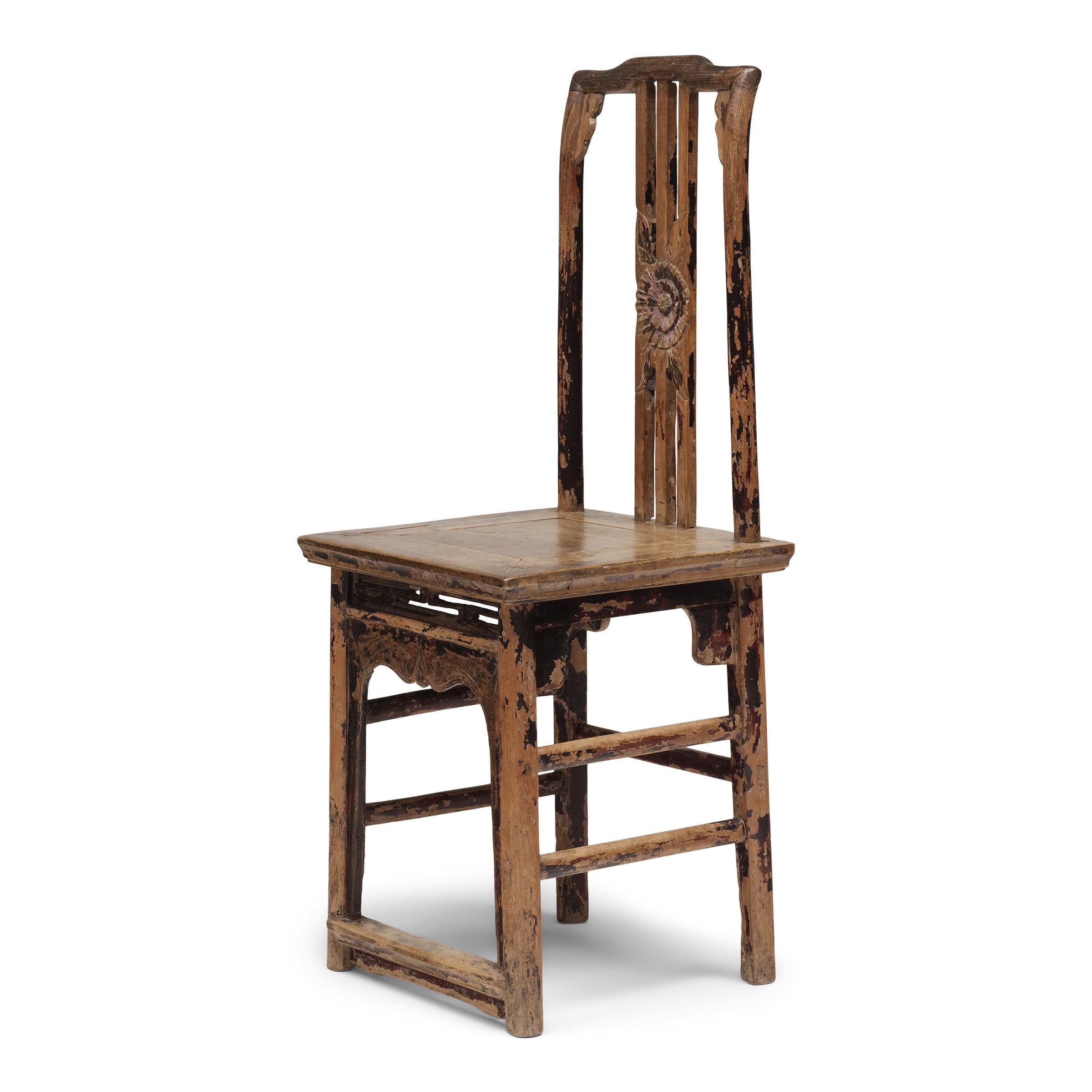 Qing Paire de chaises de dame chinoises en chrysanthème, vers 1800 en vente