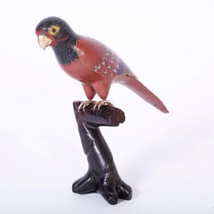 Pair of Chinese Cloisonné Birds or Parrots