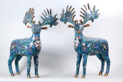 Pair of Chinese Cloisonné Deer
