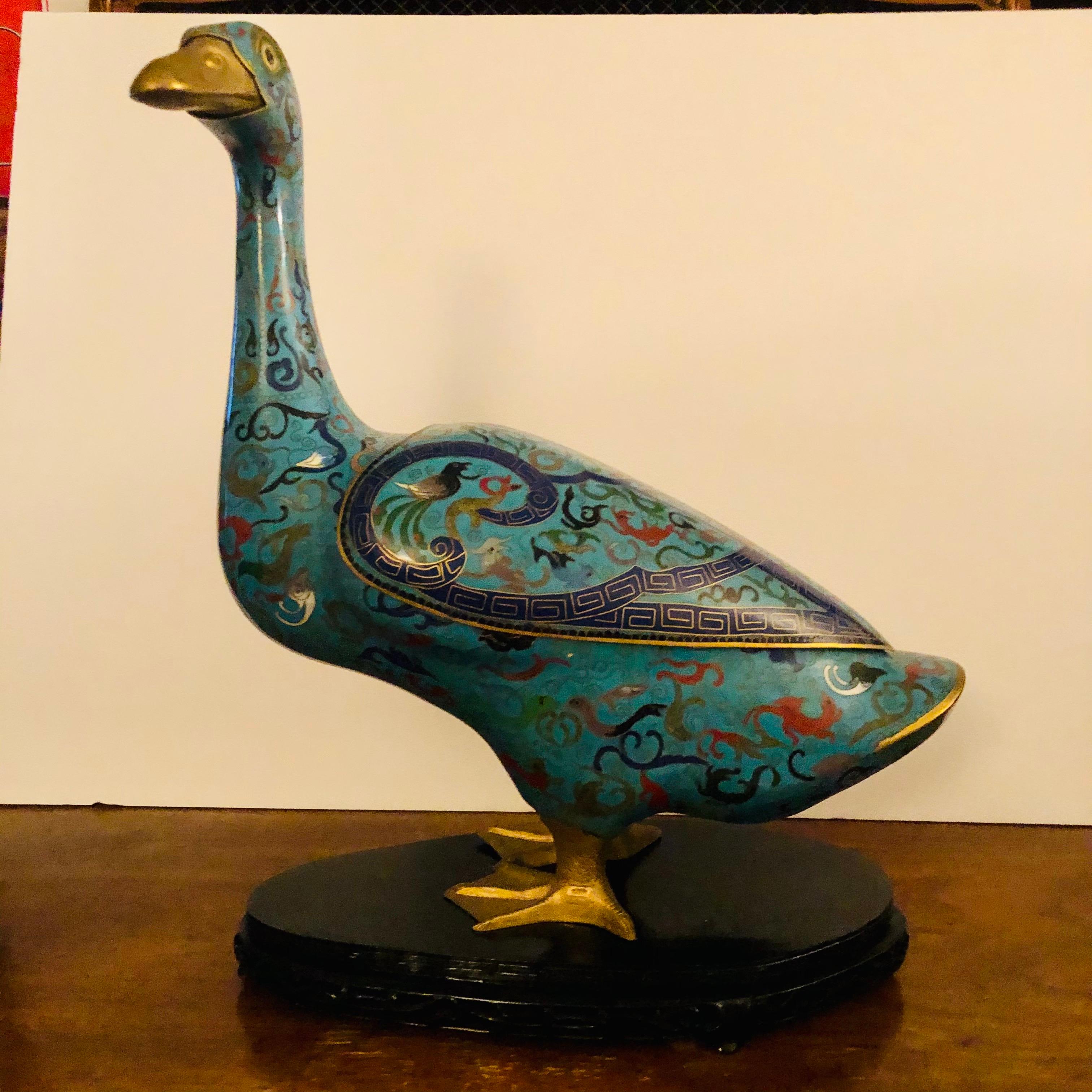 Pair of Chinese Cloisonné Ducks 4