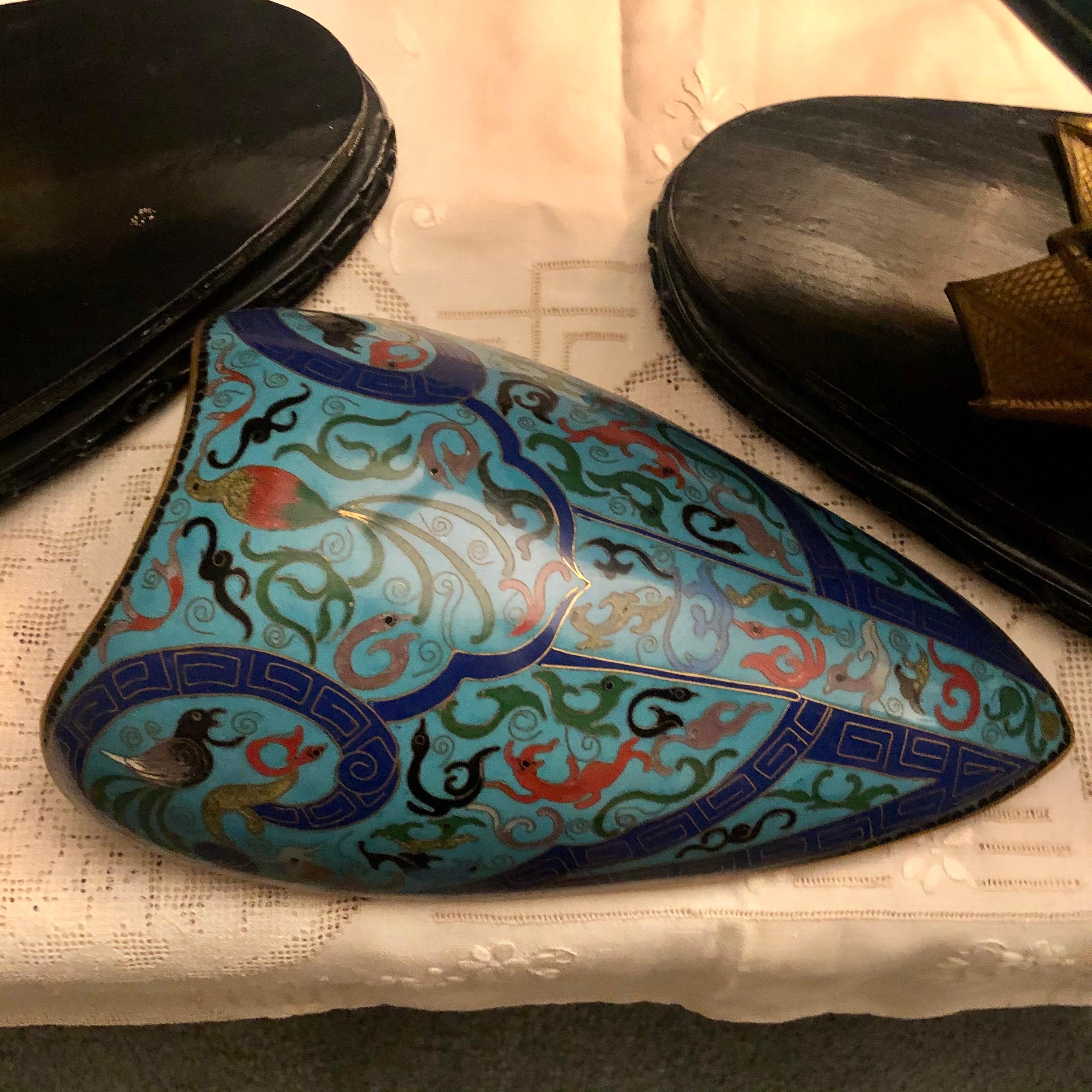 Pair of Chinese Cloisonné Ducks 8