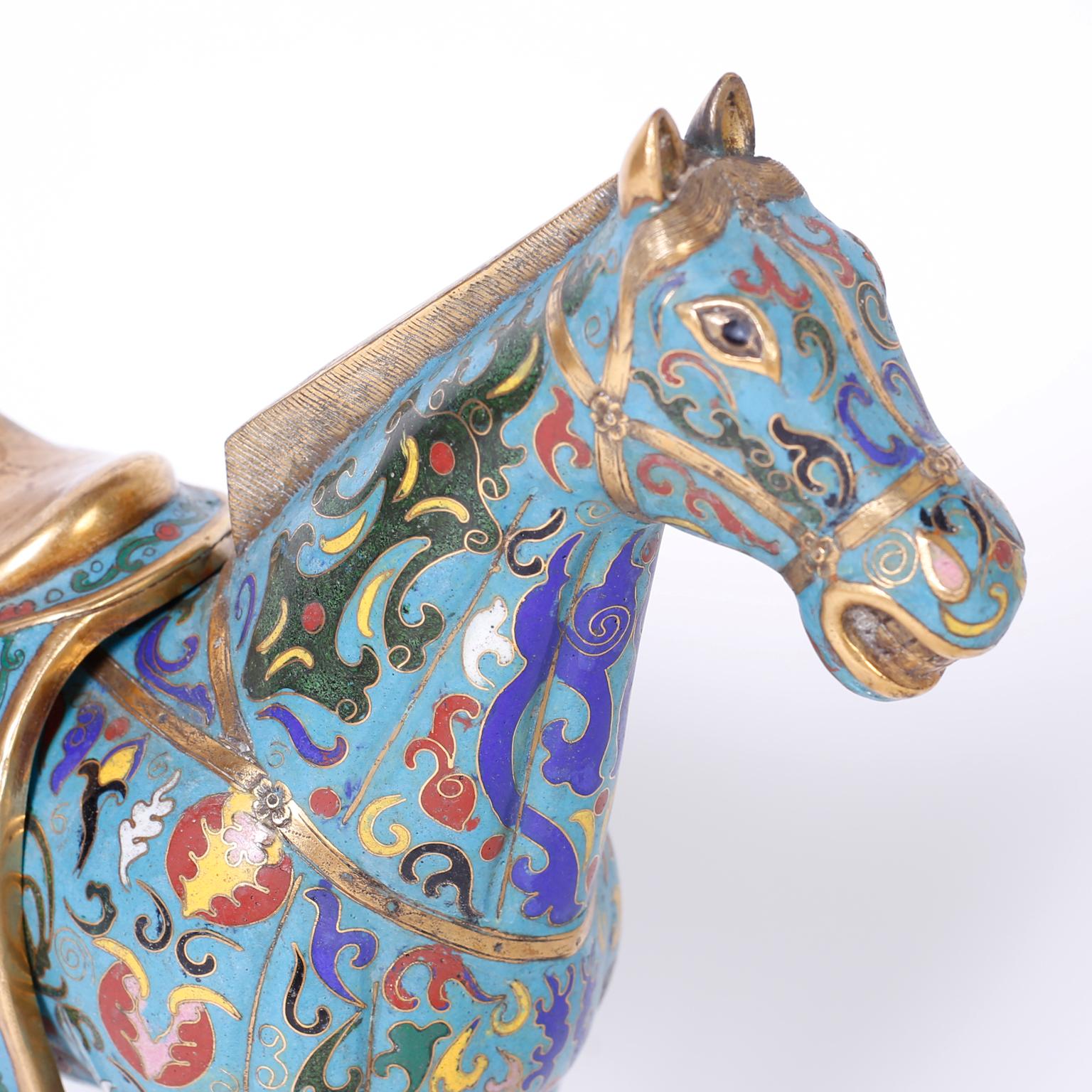 cloisonne horse figurine