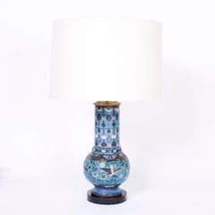 Pair of Chinese Cloisonné Table Lamps