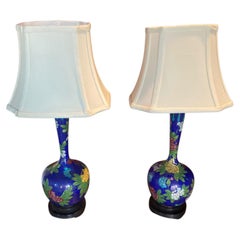 Pair of Chinese Cloisonné table lamps