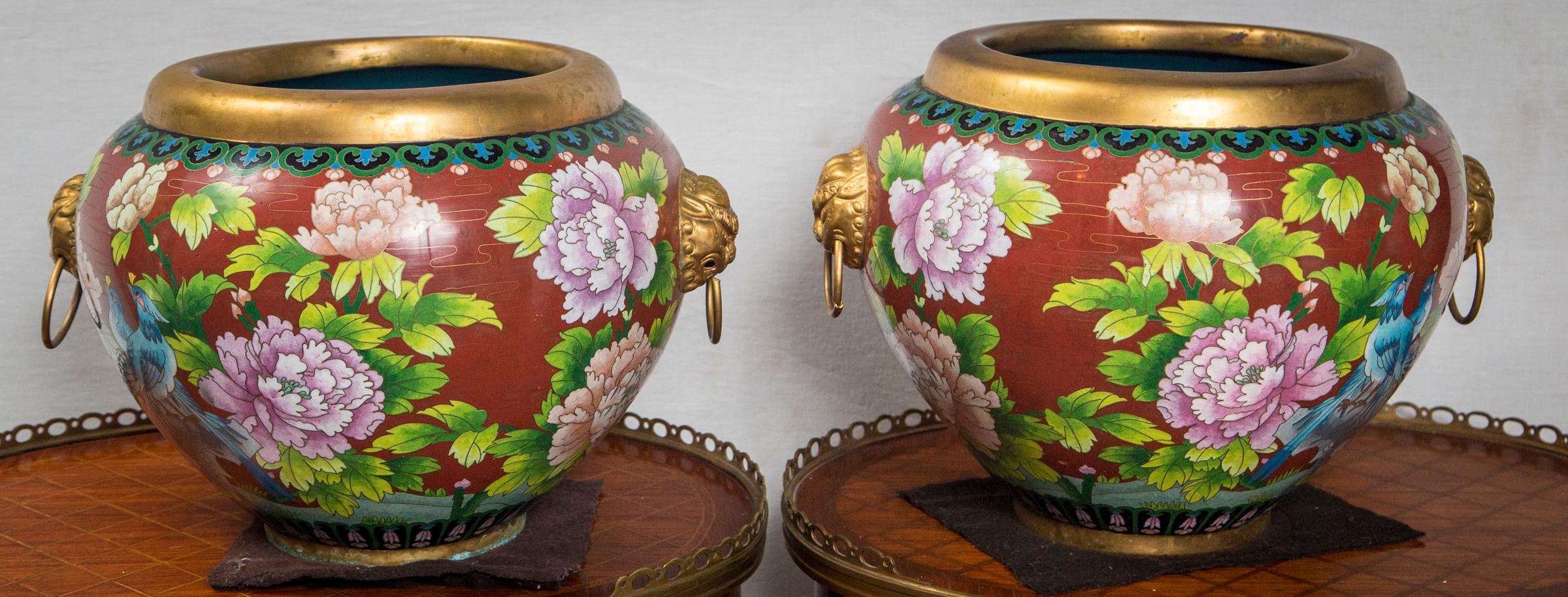 Pair of Chinese Cloisonné Round 3