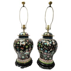 Pair of Chinese Closene Lamps