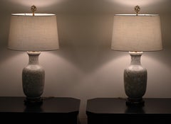 Pair of Chinese Crystalline Lamps, 20th Century