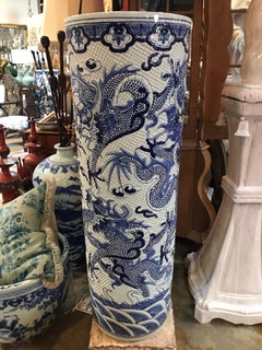 Pair of Chinese Cylindrical Vases