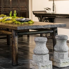 Pair of Chinese Drum Form Column Bases, c. 1850