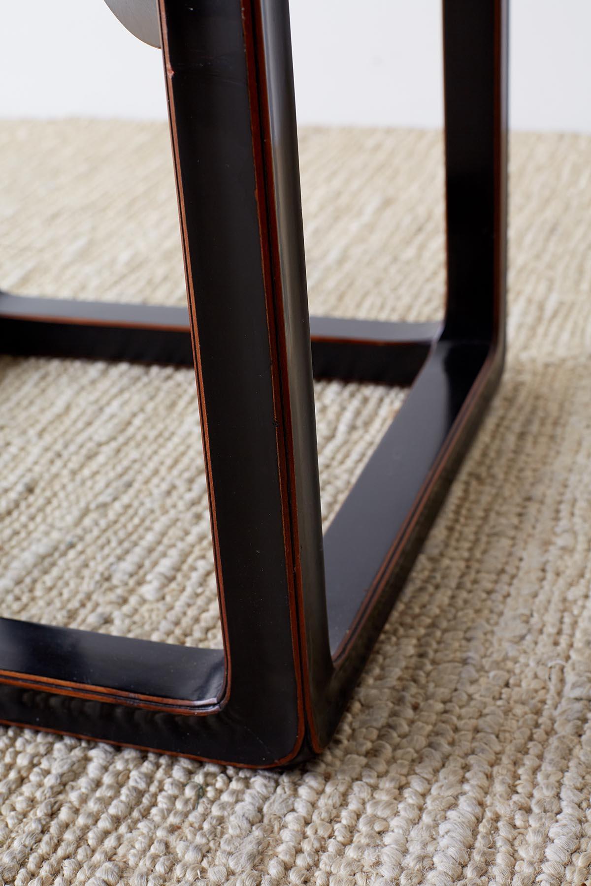 Pair of Chinese Ebonized Stools or Drinks Tables 7