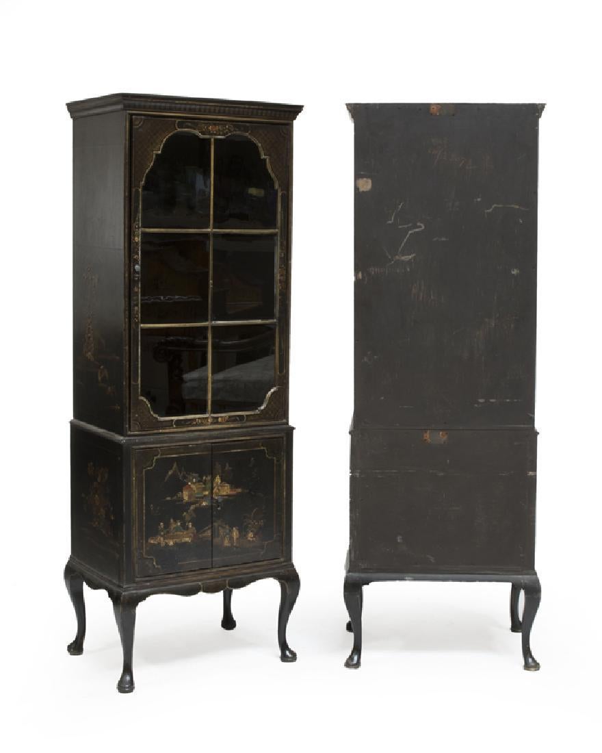 Pair of Chinese Export Black Lacquer Cabinets 1