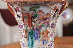 Pair of Chinese Export Bough Pots in the Mandarin Palette, 19th Century