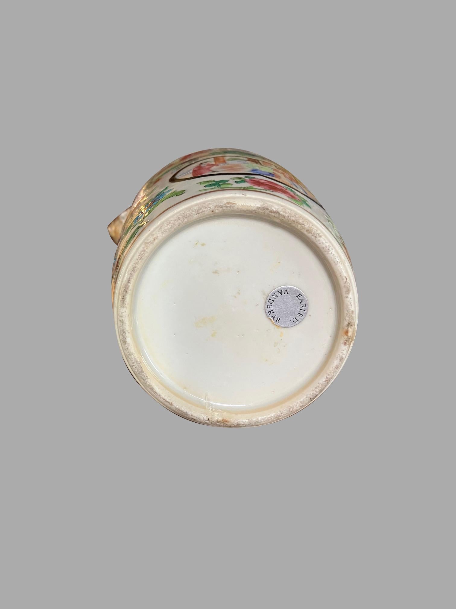 Paire de vases roses d'exportation chinoise de Canton Provenance : Paul Vandekar en vente 4