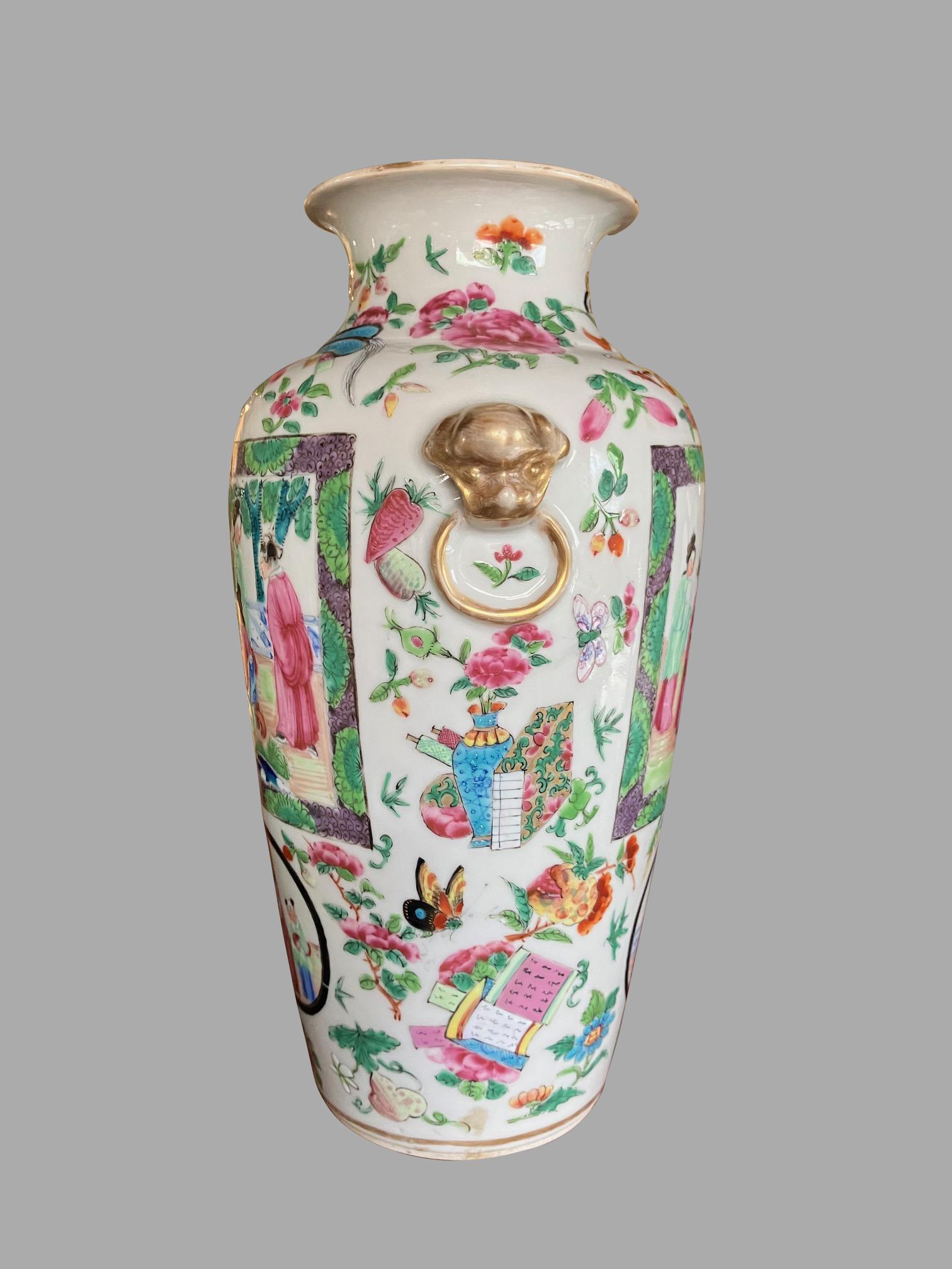 XIXe siècle Paire de vases roses d'exportation chinoise de Canton Provenance : Paul Vandekar en vente