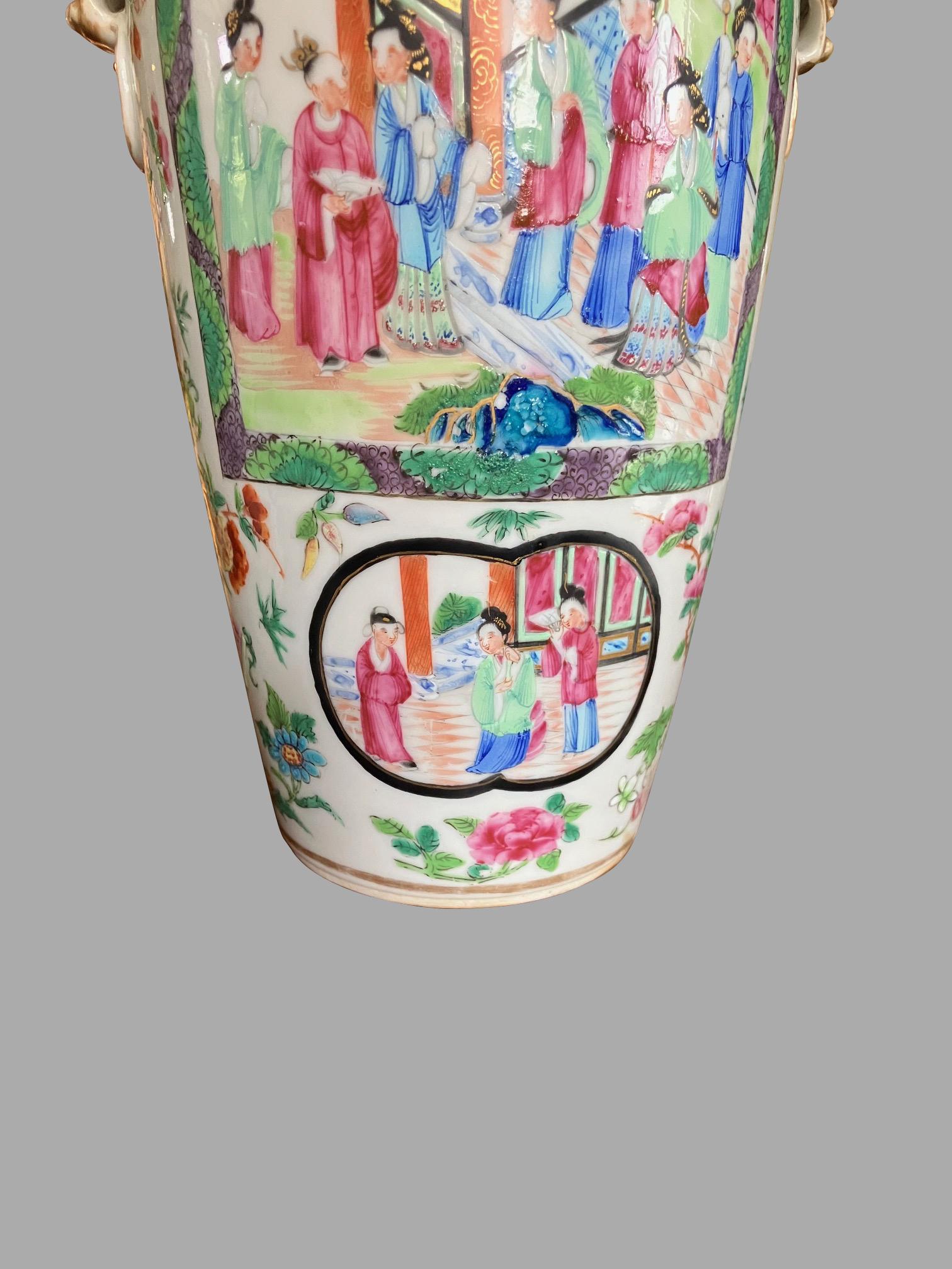 Paire de vases roses d'exportation chinoise de Canton Provenance : Paul Vandekar en vente 2