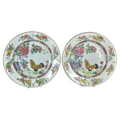 Pair of Chinese Export Porcelain Plates Qianlong Era Circa 1750