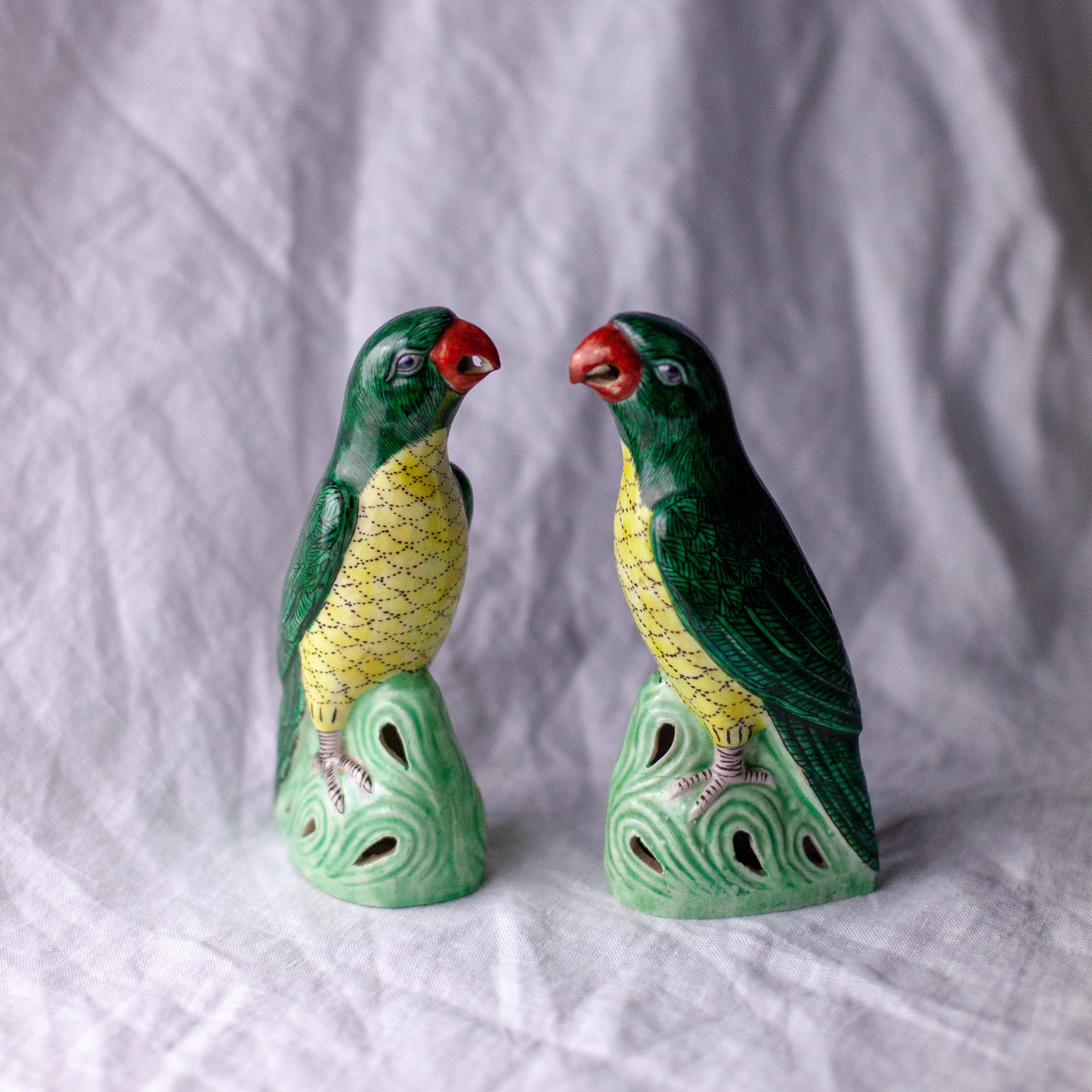 A pair of parrots in China symbolizes affection, fidelity, and deep, enduring love. The parrot is also a powerful symbol of opportunity and the bearer of good news, drawing in positive energy while keeping away the negative.

This is a charming