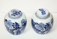 Pair of Chinese Export Ginger Jars