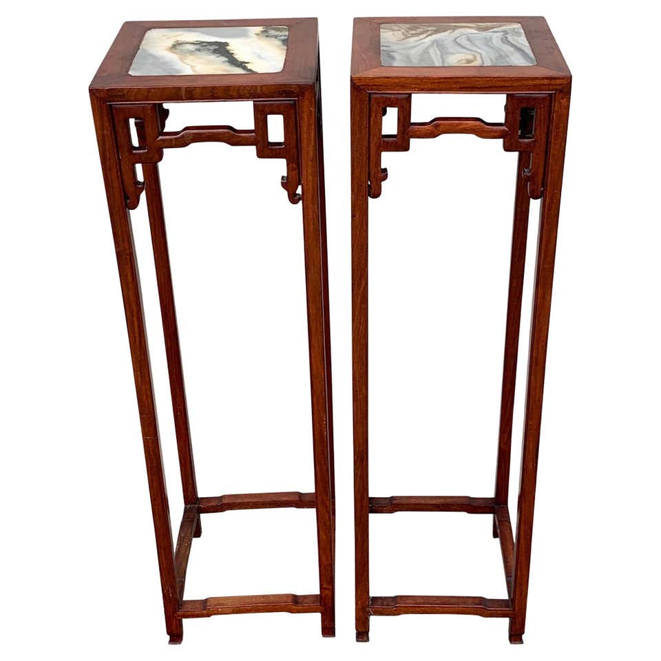 Pair of Ornate Chinese Lacquer Display Tables, c. 1850 For Sale at ...