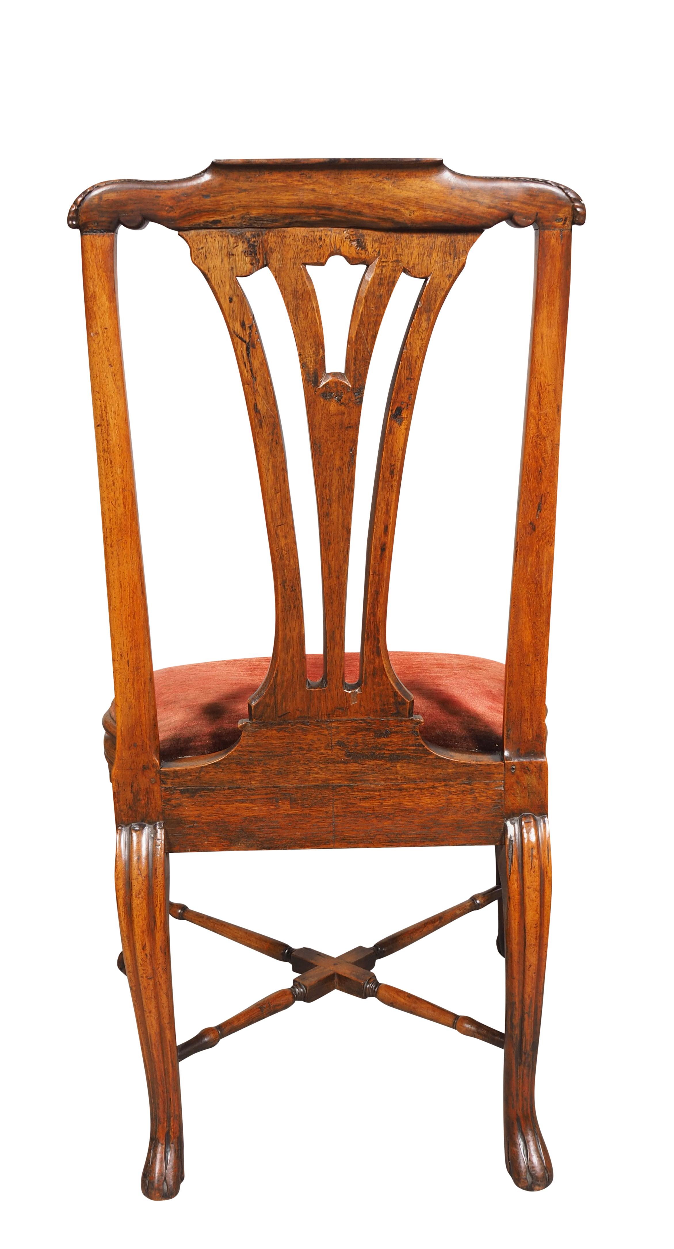 Paire de chaises d'appoint padouk d'exportation chinoise Bon état - En vente à Essex, MA