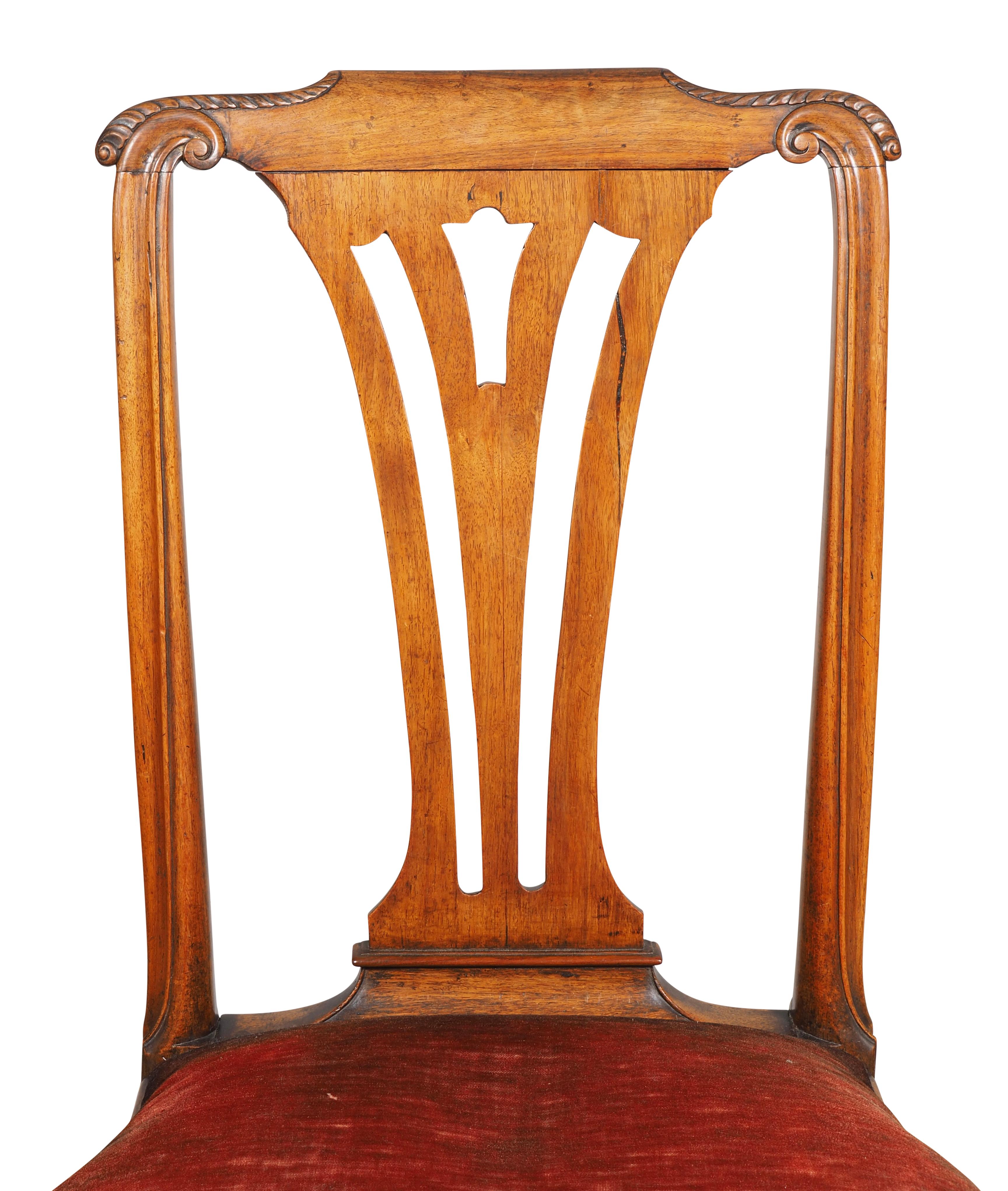 Paire de chaises d'appoint padouk d'exportation chinoise en vente 1