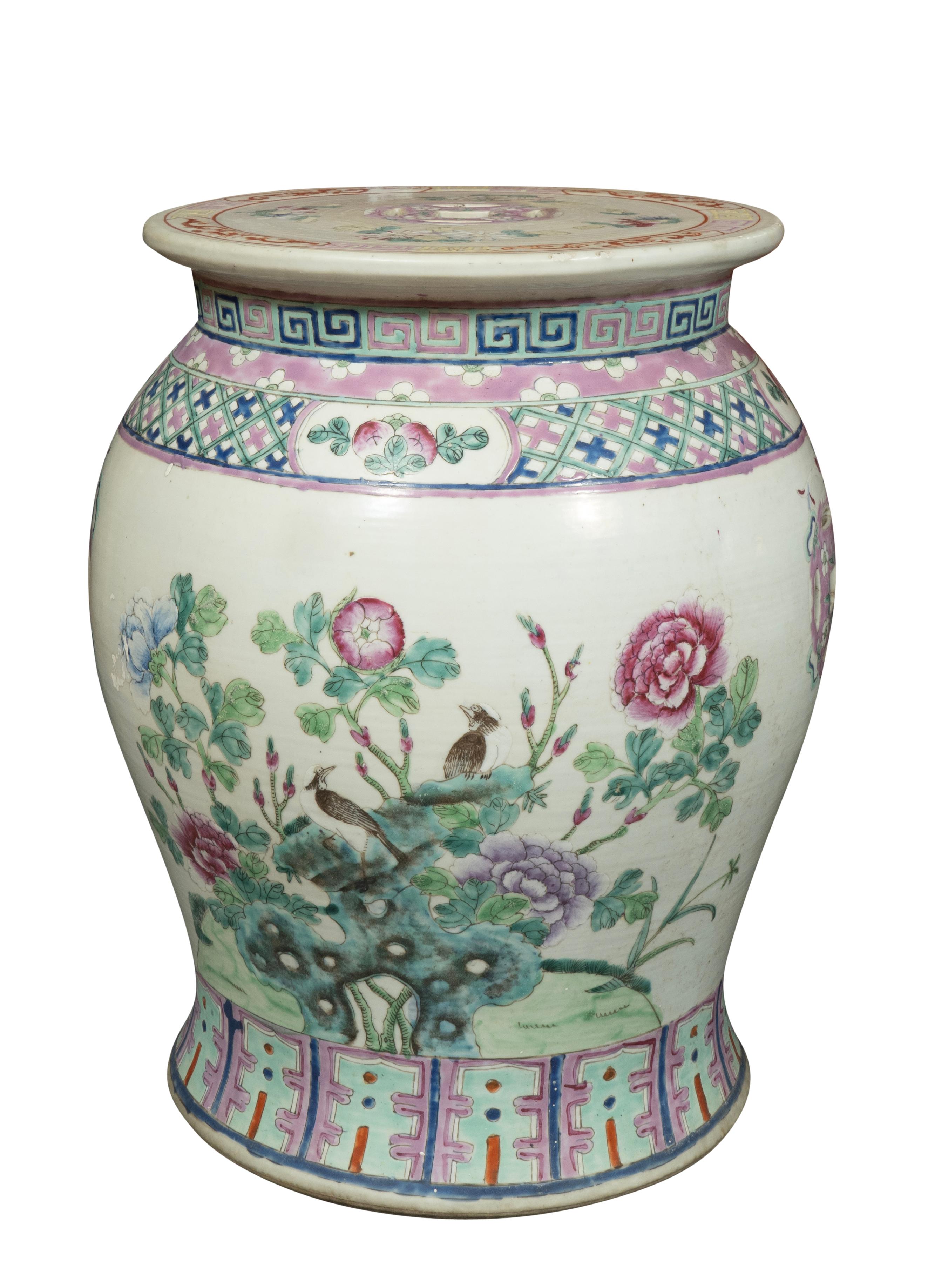 Pareja De Asientos De Jardín De Porcelana China De Exportación Exportación china en venta