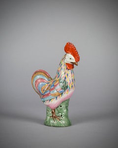 Pair of Chinese Export Porcelain Roosters, circa 1800