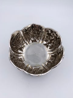 Pair of Chinese Export Silver Bowls