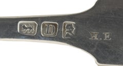 Pair of Chinese Export Silver Fiddle Pattern Salt Spoons