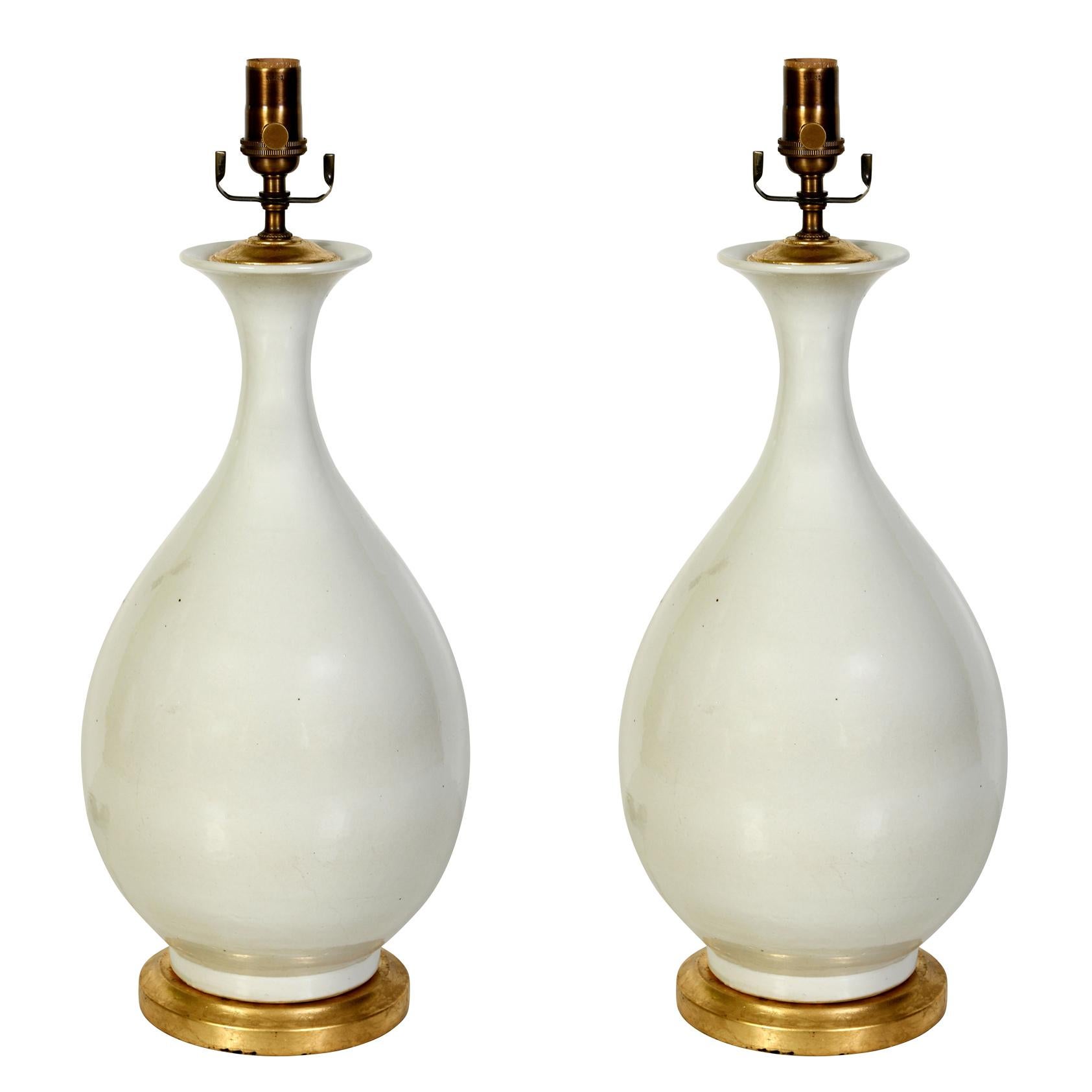 Pair of Chinese Export "Teardrop" Lamps For Sale