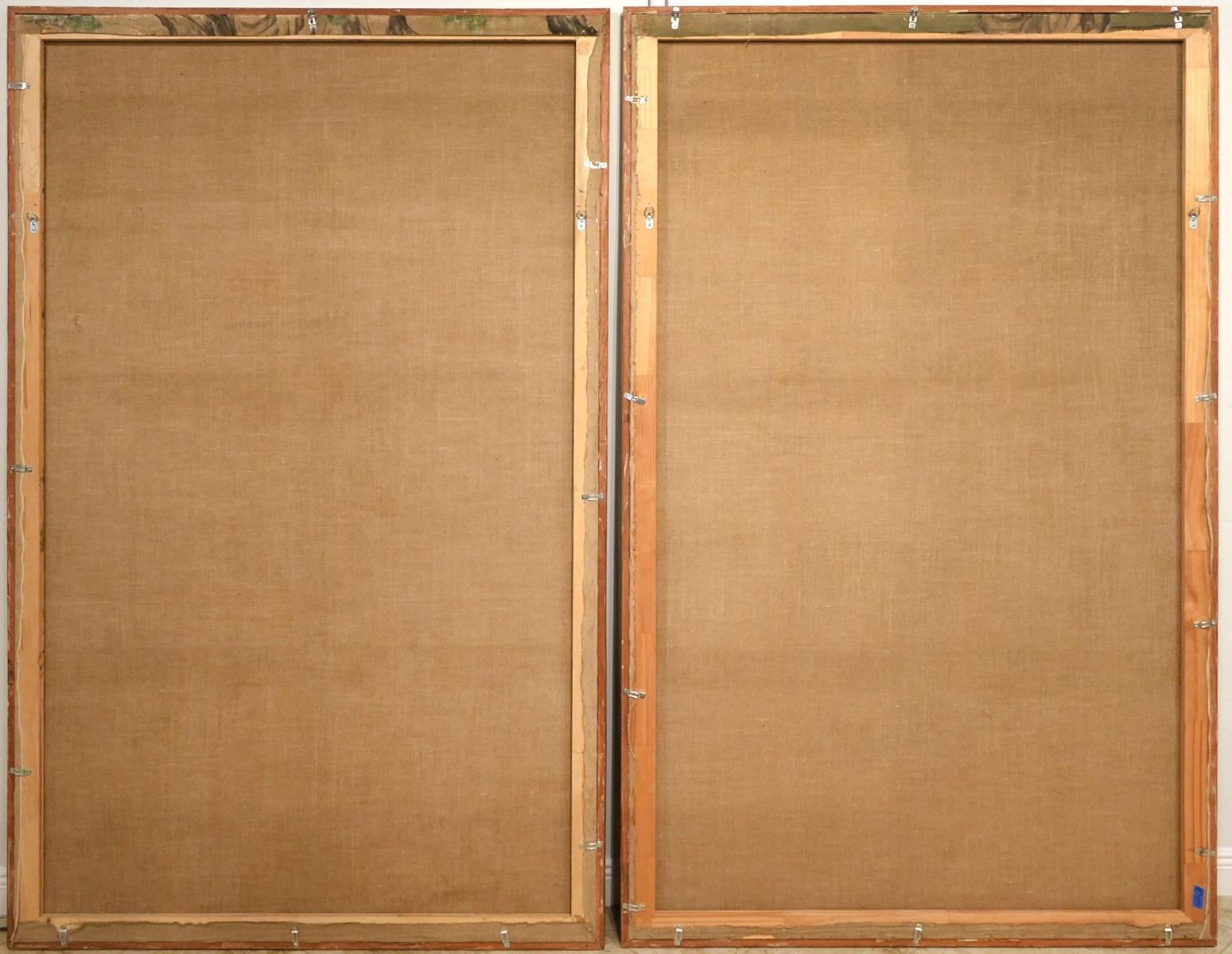 Par De Paneles De Papel Pintado Chino De Exportación en venta 6