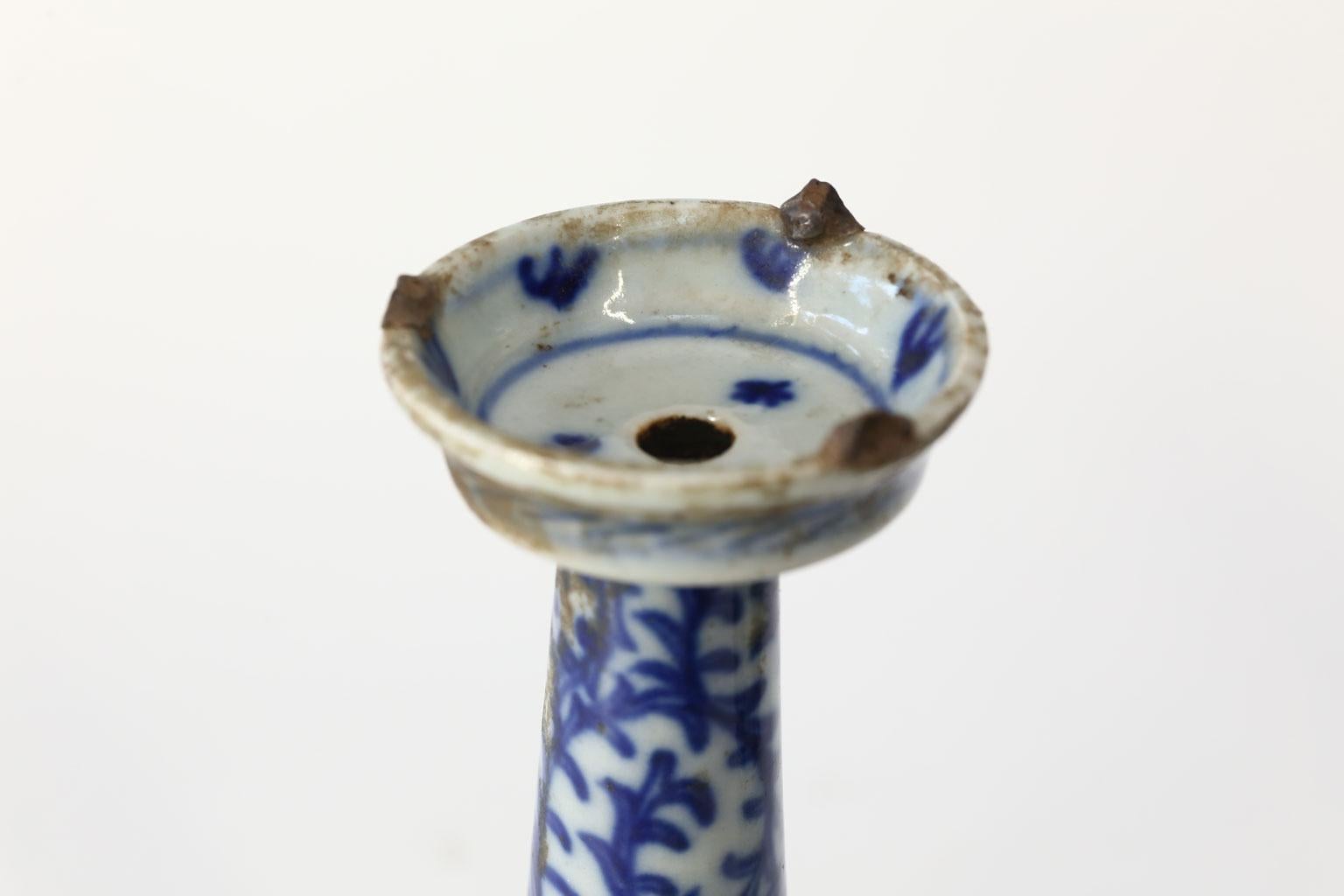 Pair of Chinese Faience Candlesticks 5