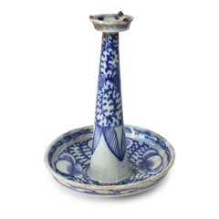 Pair of Chinese Faience Candlesticks