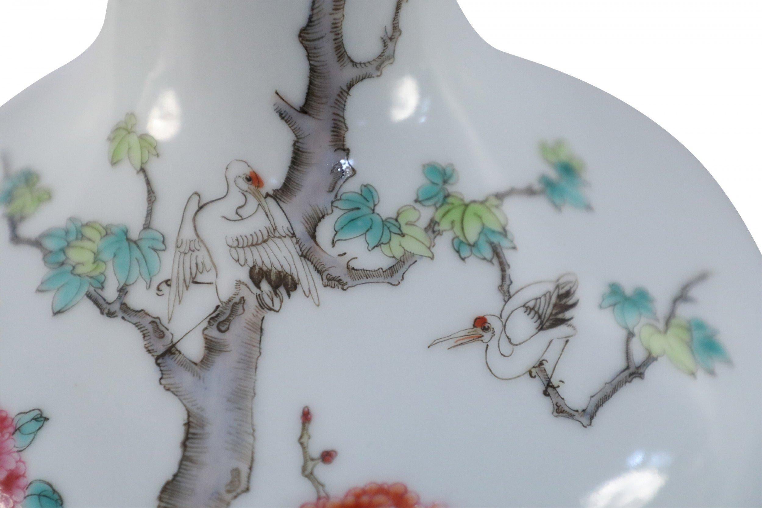 Pair of Chinese Famille Rose Globular Porcelain Vases 4