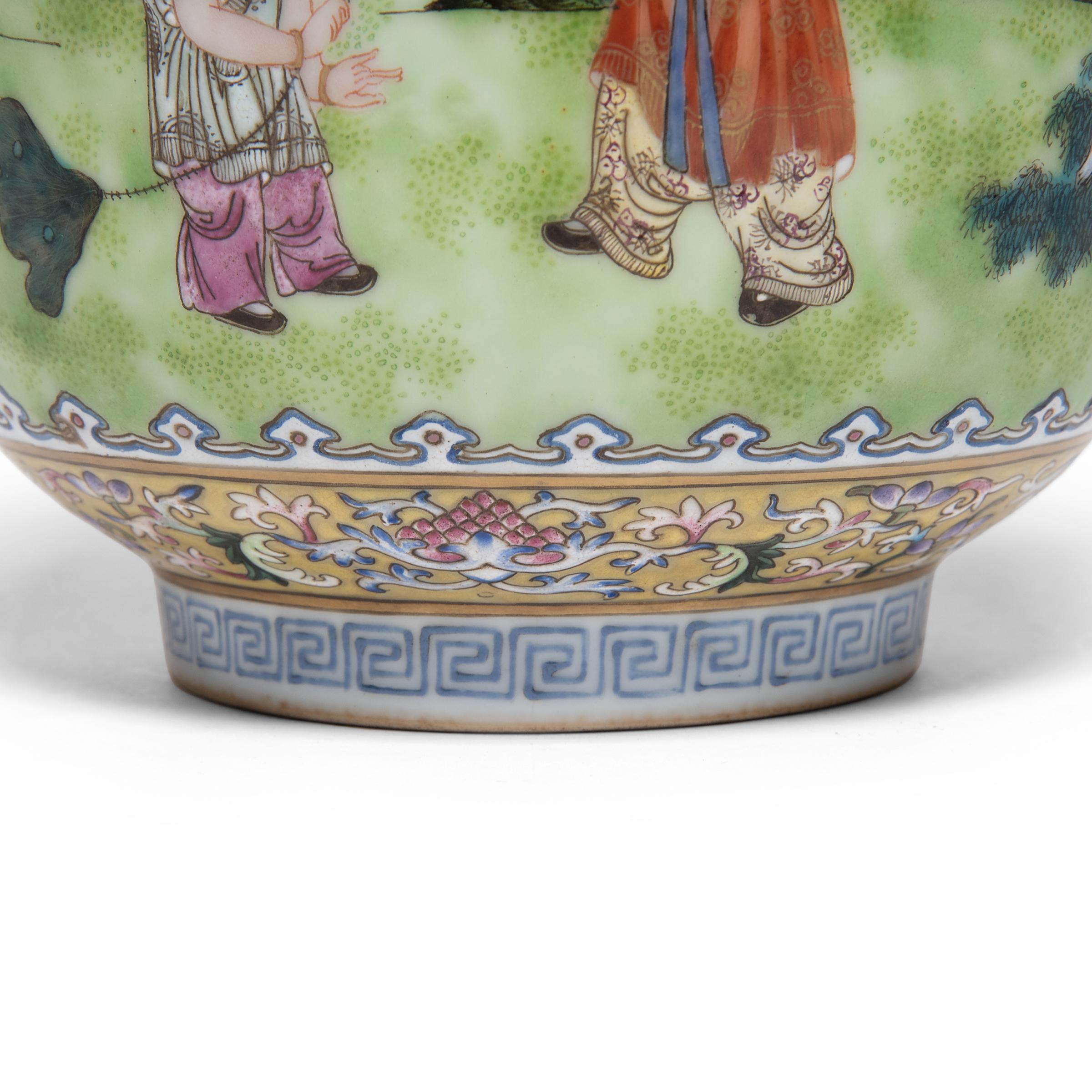Pair of Chinese Famille Rose Jars with Boys at Play, c. 1900 4
