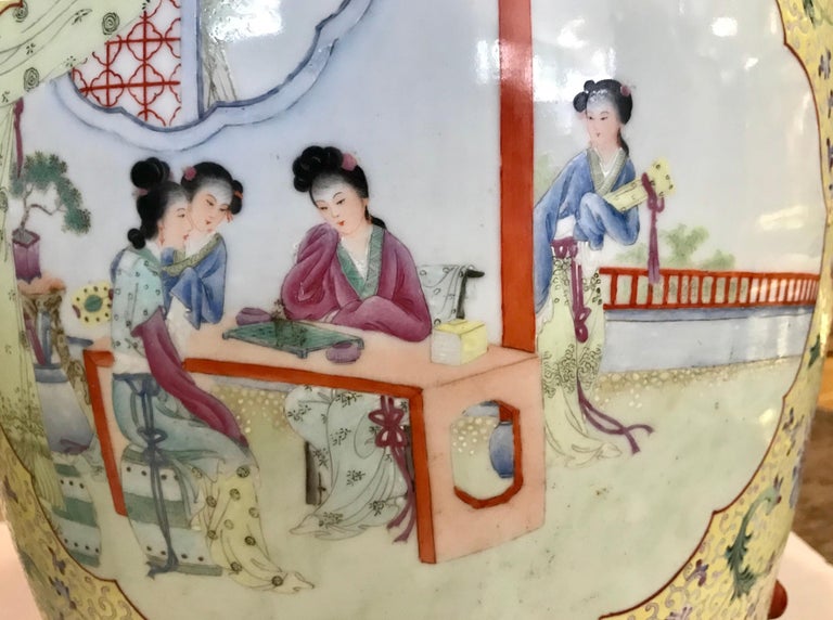 Paar chinesische Famille Rose Porzellan Garten Hocker Sitze bei 1stDibs