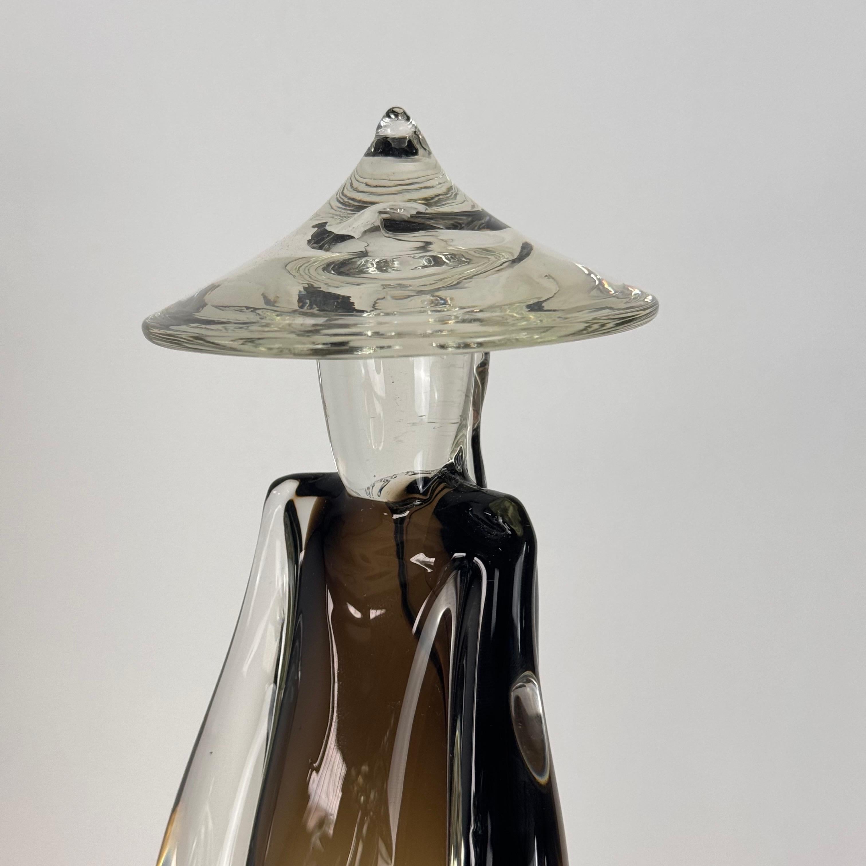 Paar chinesische Figurenstatuen aus Murano-Glas von Pino Signoretto, Italien, 1970er Jahre (Italienisch) im Angebot