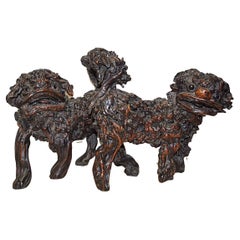 Antique Pair of Chinese foo dogs