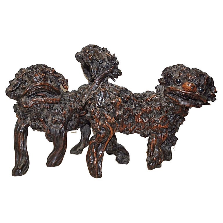 Pair of Chinese foo dogs For Sale at 1stDibs